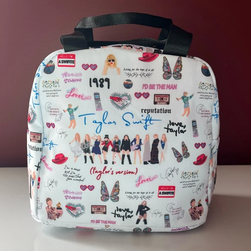 Taylor Swift Insulated Lunch Bag With Outside Pocket 8"X6"X5"